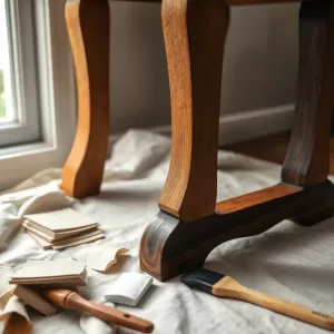 jak odnowić drewniany stolik